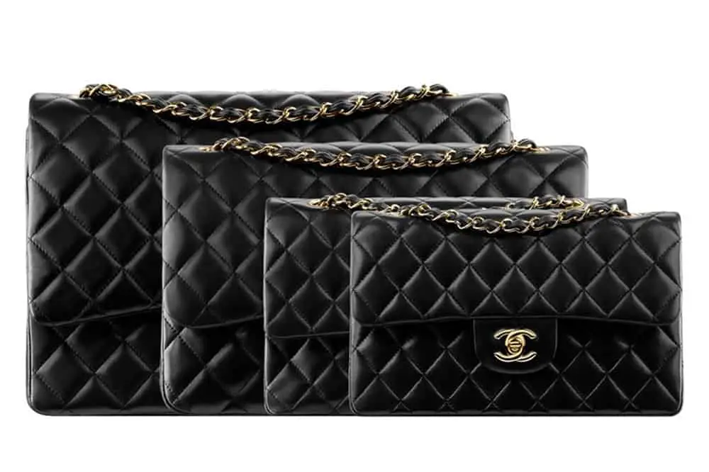 Comparing Chanel Classic Flap Bag Sizes