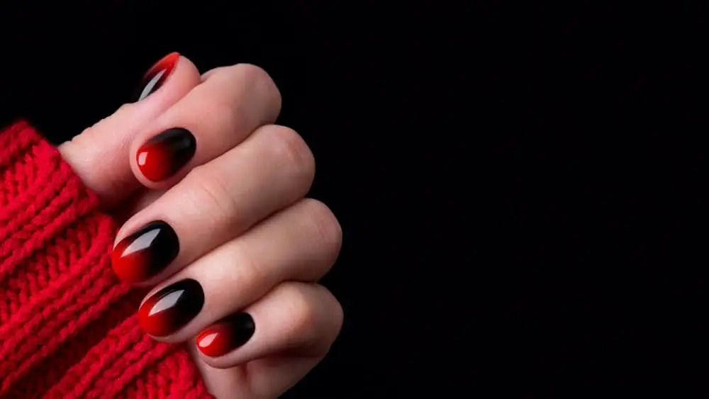 How To Do Black To Red Ombre Nails At Home By Yourself?