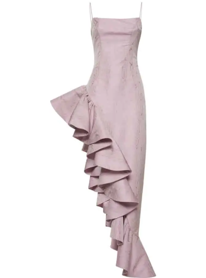 Giuseppe Di Morabito - Jacquard Ruffled Long Dress - Lilac